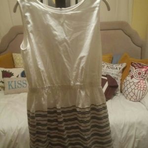 Gap- white dress with black stripes - medium